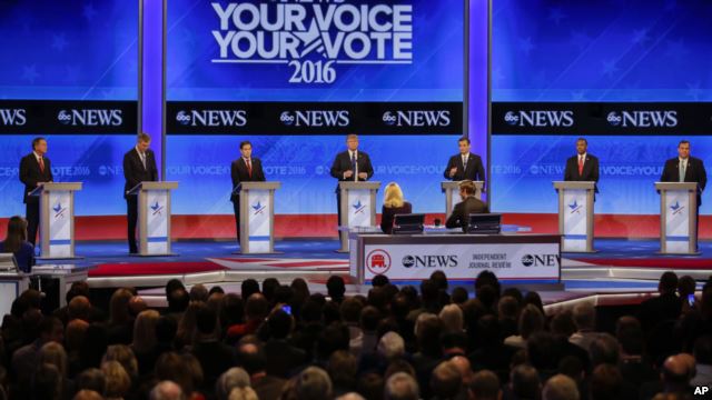  美国共和党总统参选人在新罕布什尔激辩